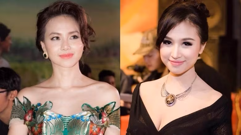 Đinh Ngọc Diệp và Thanh Vân Hugo đều sở hữu gương mặt bầu bĩnh và khuôn miệng cười tươi xinh đẹp. Dù đều có nhan sắc mặn mà, tài giỏi nhưng cuộc sống phía sau ánh đèn của hai mỹ nhân này không giống nhau. Trong khi Đinh Ngọc Diệp vừa có đám cưới cổ tích với đạo diễn tài năng Victor Vũ, Thanh Vân Hugo vẫn chịu cảnh làm mẹ đơn thân hot nhất showbiz Việt.