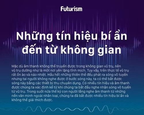 Vì âm thanh không thể truyền được trong không gian vũ trụ, nên vũ trụ dường như là một nơi yên lặng tĩnh mịch. Tuy vậy, trên thực tế vũ trụ rất ồn ào và náo nhiệt.