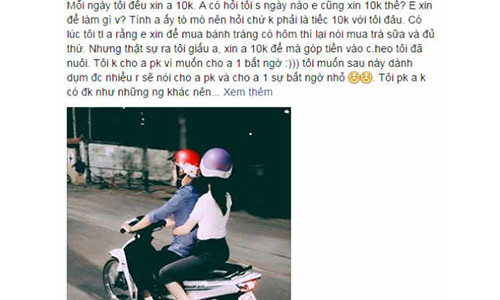 Câu chuyện cô gái trẻ mỗi ngày xin người yêu 10 nghìn đồng đáng suy ngẫm.