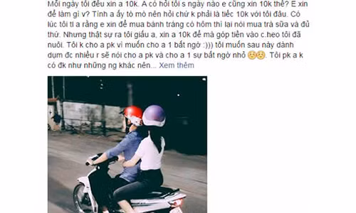 Câu chuyện cô gái trẻ mỗi ngày xin người yêu 10 nghìn đồng đáng suy ngẫm.