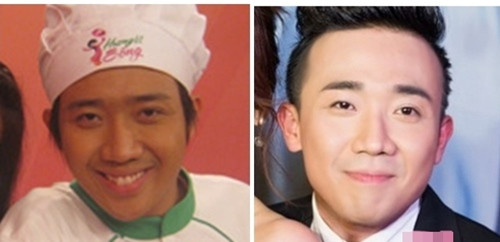 Có thời kỳ nam MC Trấn Thành gầy nhom, da ngăm đen, mắt nhỏ xíu và cánh mũi to rất thô.