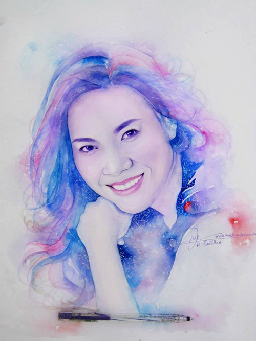 Chia sẻ lý do thực hiện bộ tranh về ca sĩ Mỹ Tâm, Nguyễn Quốc Vẹn cho biết: “Những hành động đẹp của cô ấy đêm Noel đã giải thích vì sao tôi yêu cô ấy và vẽ cô ấy suốt 4 năm nay…”.