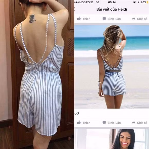 Chiều cao cân nặng và các số đo của V.T lần lượt là 1m57 - 40 kg - ngực 89/eo 58/mông 98, tự cô đánh giá mình không cao như người mẫu nhưng là dáng rất dễ lên đồ. Sau câu chuyện mua hàng của hot girl V.T, nhiều chị em cuối cùng cũng đã rút ra được kết luận dù có vóc dáng đẹp, nhưng bộ đồ không có chất liệu tốt, đường may không cẩn thận thì dáng đẹp đến mấy cũng dễ thành thảm họa.