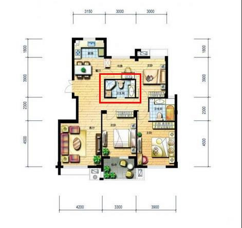 2. Nhà vệ sinh ở trung tâm Nhà vệ sinh là nguồn gây ô nhiễm và năng lượng tiêu cực. Nếu đặt ở trung tâm của ngôi nhà, nó sẽ ảnh hưởng đến sự may mắn và tài lộc của tất cả những người cư ngụ. Đây là bố cục xấu và tuyệt đối cần tránh trong phong thủy nhà ở.