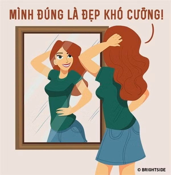 Sẽ tốt hơn nếu phụ nữ cũng suy nghĩ được như đàn ông mỗi lần nhìn vào gương. Dù vóc dáng không hoàn hảo, đàn ông luôn thấy mình hấp dẫn. Ngược lại, phái đẹp thường tự ti về vẻ ngoài của mình.
