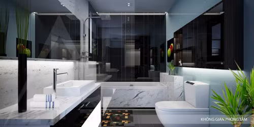 Căn hộ của Khắc Tiệp rộng 120 m2, được thiết kế đơn giản nhưng phóng khoáng và rất hiện đại. Anh cho biết, không gian này khiến anh có hứng khởi làm việc hay cảm thấy bớt mệt mỏi sau một ngày vất vả. Phòng ngủ ấm cúng nhưng không kém phần lãng mạn, chỉ cần kéo tấm rèm trên đầu chiếc giường là cả thành phố sẽ hiện lên