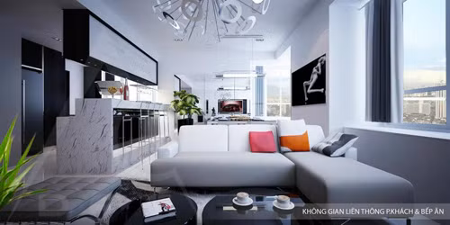 Phòng khách xa hoa và lộng lẫy.