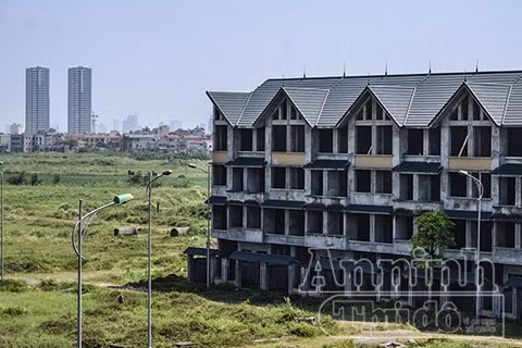Sau cánh cổng hoàng tráng, đến nay dự án vẫn chỉ là khu đô thị bỏ hoang, cỏ mọc um tùm.