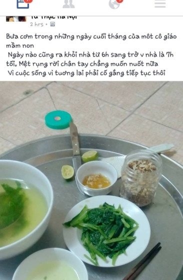 Nhoi long nhin bua com cua co giao mam non