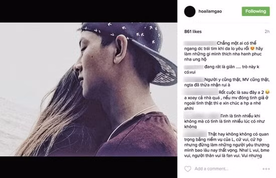 Đầu tháng 11, con trai nuôi Hoài Linh – ca sĩ Hoài Lâm bất ngờ công khai chuyện tình yêu của mình với cháu nội 19 tuổi của nghệ sĩ Bảo Quốc, Lư Bảo Hoàng Ngọc.