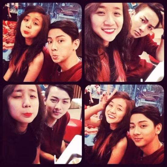 Nam ca sĩ Hoài Lâm cho biết mình đã phải lòng bạn gái khi cả hai gặp nhau tại nhà hát thành phố cách đây 5 năm, khi đó họ đều chưa biết mối tình đầu là gì.