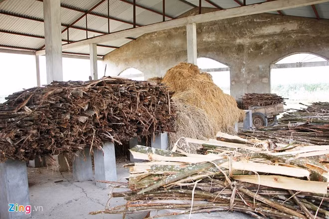 Còn tại đình nơi để họp chợ thì trở thành nơi bà con để phơi củi, để rơm rạ và các dụng cụ như xe bò lốp và các vật dụng khác đều được để trong khu đình bỏ hoang này.