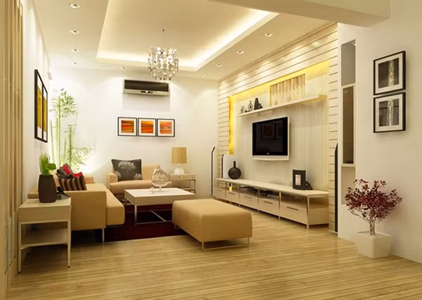 Phòng khách sang trọng với nội thất bài trí hài hòa. (Ảnh minh họa)