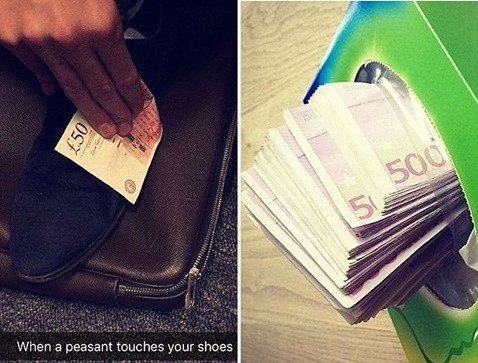 Điển hình nhất là cảnh một thanh niên rút tờ 50 bảng (khoảng hơn 1,5 triệu đồng) ra chỉ để lau giày. Bên cạnh đó, không ít người trẻ khác thì nhét những cọc tiền 50 bảng vào hộp giấy để lấy cho tiện.