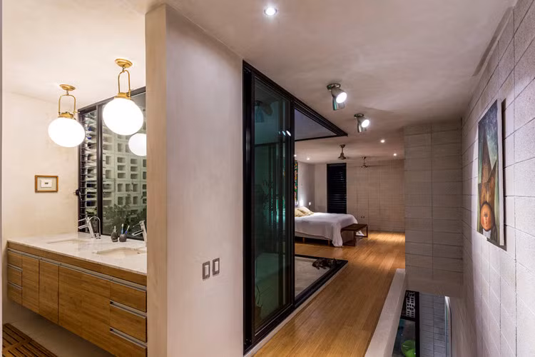 Kết cấu giữa các phòng có sự liên thông để tạo nên sự lưu thông của luồng không khí.