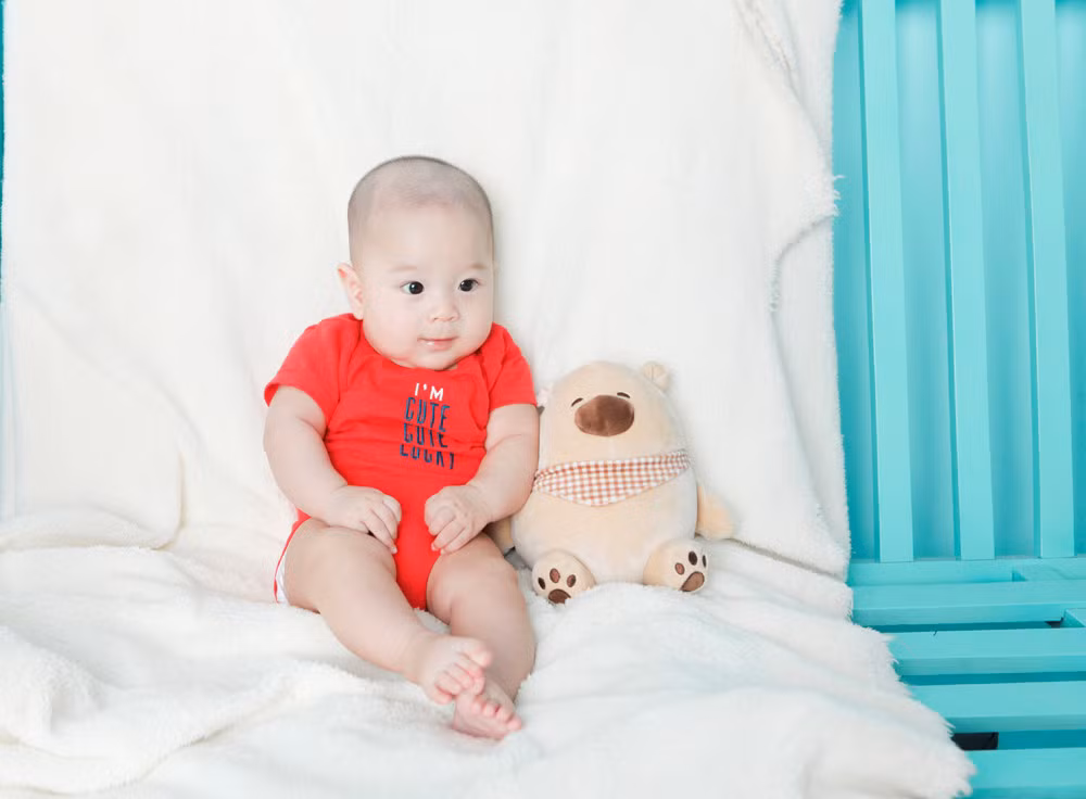 Hình ảnh kháu khỉnh của bé Bắp.