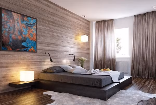 Phòng ngủ dành cho vợ chồng chủ nhà lãng mạn, nhẹ nhàng. (Ảnh minh họa)