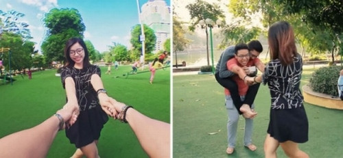 Bộ ảnh nắm tay em đi khắp thế gian cho dân F.A được thực hiện "công phu".