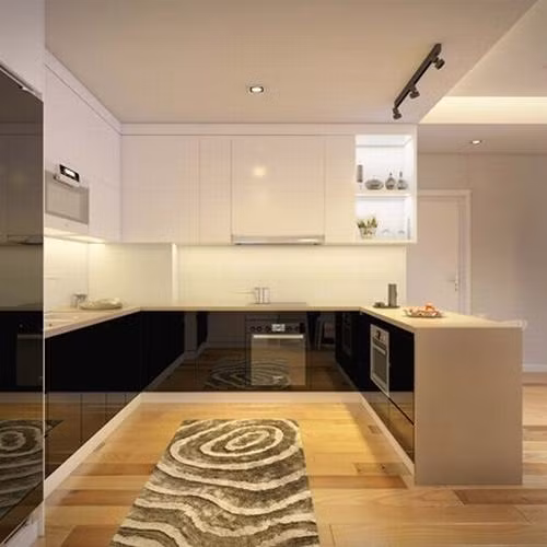 ...và được thiết kế liên thông với phòng khách tạo không gian mở.