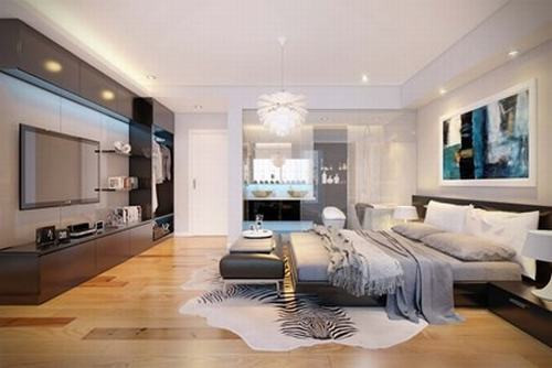 Phòng ngủ được gia chủ dành không gian lớn.