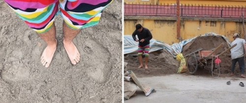 Còn đây là cách tạo dáng đang ở biển.