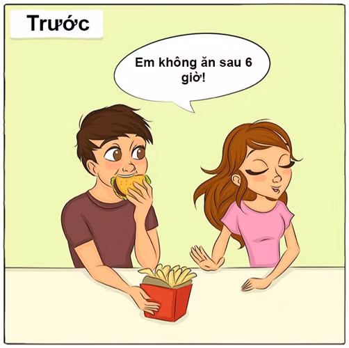 Thói quen ăn uống của phụ nữ.