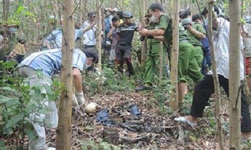 Hoang hon phat hien thi the tro xuong giua rung