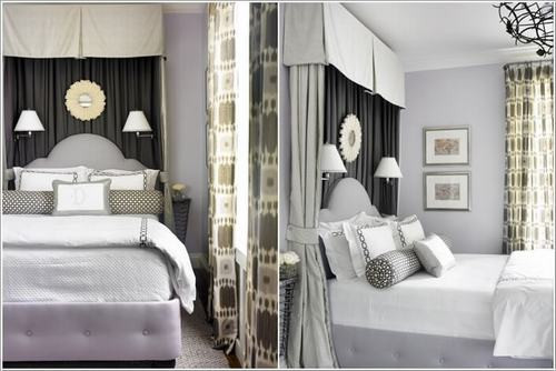 Trang trí tường bằng việc dán giấy kẻ ngang tạo cảm giác như căn phòng rộng hơn, giấy dán tường với những sọc dọc lại cho cảm giác căn phòng ngủ cao hơn. Hoặc đơn giản dùng gam màu trắng kết hợp với sàn gỗ mộc mạc và ấm cúng.