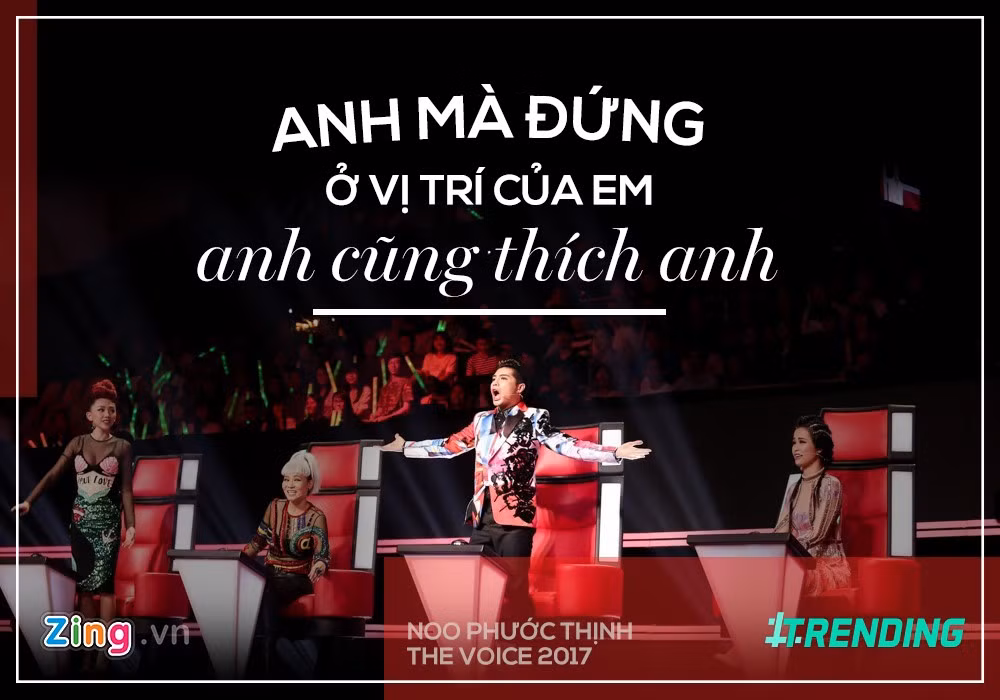 Trong một diễn biến khác, vị HLV nam duy nhất của The voice 2017 thể hiện sự tự tin khi khi tuyên bố nếu anh đứng ở vị trí của thí sinh, anh cũng thích anh. Lời nói hóm hỉnh này đã khiến cả thí sinh, 3 vị HLV còn lại cùng khán giả cười nghiêng ngả.