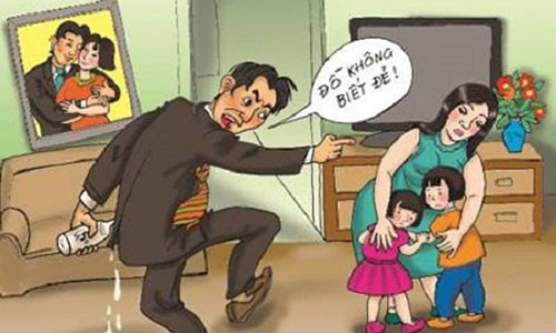 Chong doa ra ngoai kiem con trai vi vo sinh toan con gai