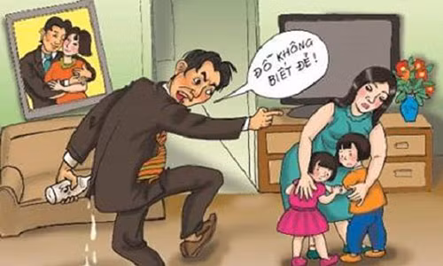 Chong doa ra ngoai kiem con trai vi vo sinh toan con gai