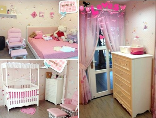 Phòng ngủ con gái Vũ Thu Phương Phòng con gái Anna của Vũ Thu Phương được thiết kế theo hai màu chính là hồng và trắng.