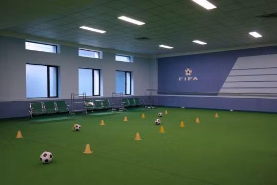 Phòng tập đá bóng của sân vận động 1 tháng 5.