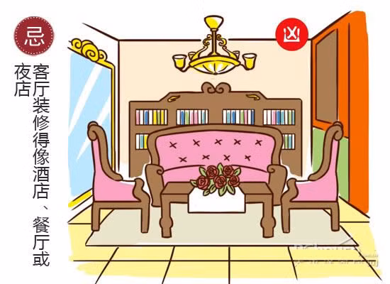 7 cam ki phong thuy tuyet doi tranh cho phong khach