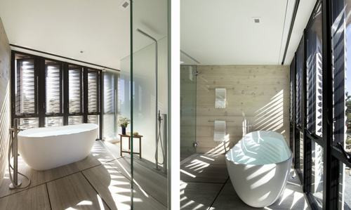 Các cửa chớp chặn những cơn gió mùa đông từ phía tây bắc, trong khi cho phép những cơn gió mùa hè từ phía tây nam tràn vào làm mát không gian bên trong. Ngoài vai trò trong việc thiết lập hệ thống thông gió tự nhiên, những mái hiên cũng cung cấp mức độ tối ưu của sự riêng tư cho gia đình. Chúng tô điểm thêm cho nội thất với hương thơm ngào ngạt của những khu vườn thơm xung quanh.