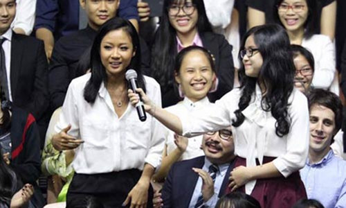 Suboi trong buổi trò chuyện cùng Tổng thống Obama.