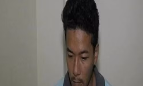 Đối tượng Hải tại cơ quan điều tra.