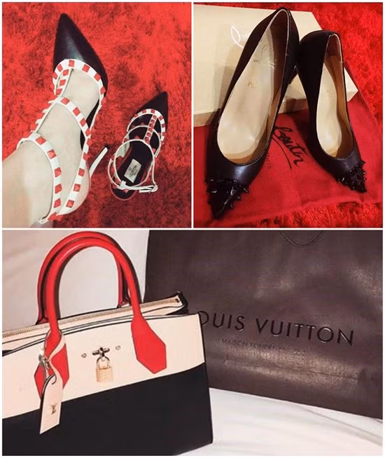 Louis Vuitton, Louboutin hay Valentino cũng là những thương hiệu Bảo Thy yêu thích.