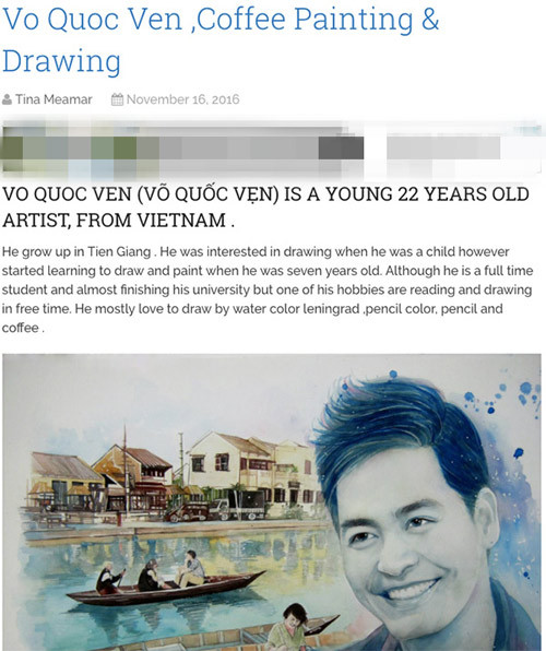 Lời giới thiệu về Quốc Vẹn và các tác phẩm của anh trên tờ báo Art People.