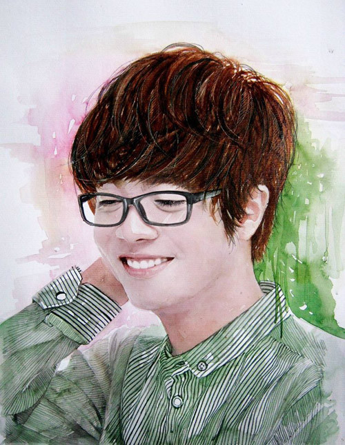 Thần thái của ca sĩ Bùi Anh Tuấn được lưu giữ nguyên vẹn trong tranh của chàng trai 9X.