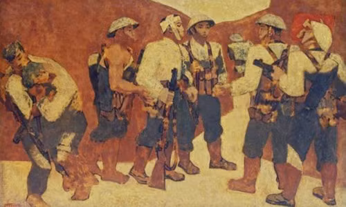 Hoa sy Le Thiet Cuong chia se ve “Mot buoi ket nap Dang“