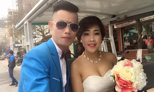 Diễn viên Hiệp Gà bên vợ tương lai Diệu Thúy (ảnh nhân vật cung cấp).