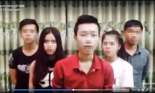 Nhóm học sinh tung clip chế giễu kỳ thi THPT Quốc gia năm 2016.