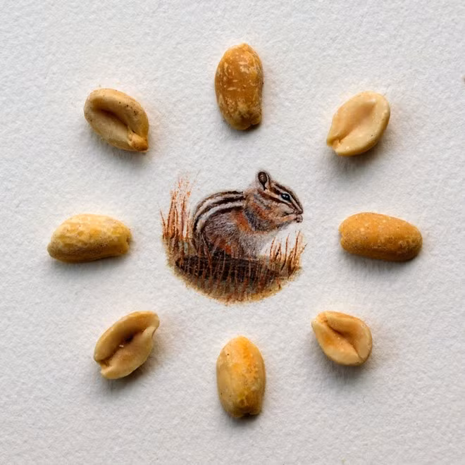 Các tác phẩm màu nước cô đăng tải đều được dân mạng yêu thích.