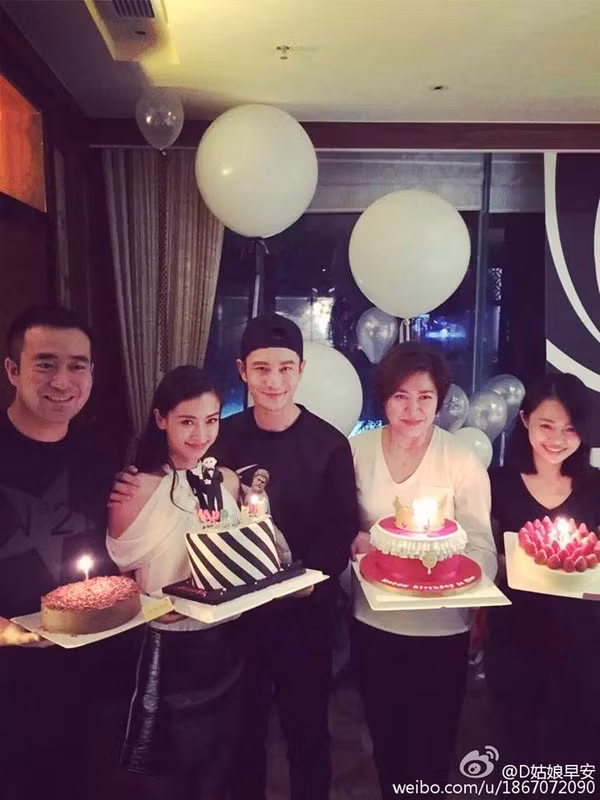 Angelababy tổ chức sinh nhật cho ông xã tại trường quay.