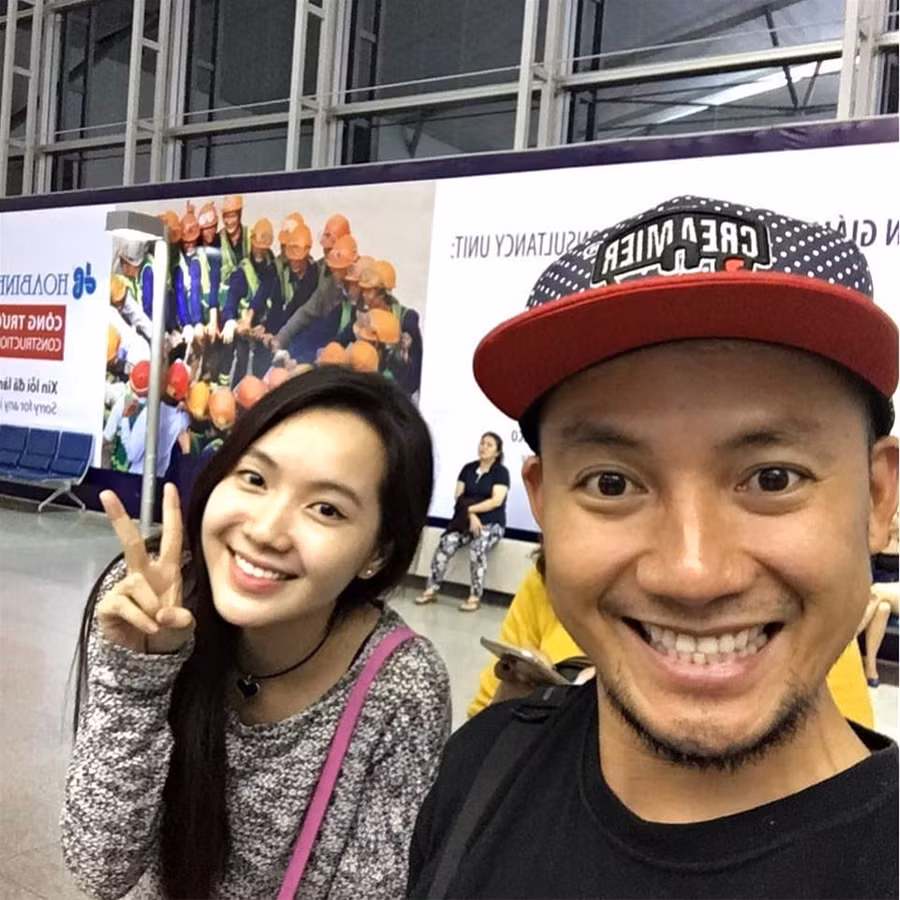 Rapper Đinh Tiến Đạt và Bảo Trang. (Ảnh: FBNV)