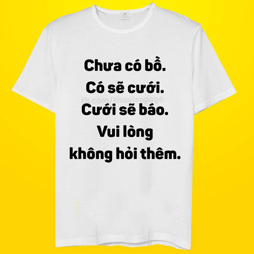 Áo phông ngày Tết dành cho gái "ế". (ảnh minh họa)