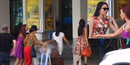 Cô thản nhiên để mẹ xách đồ còn mình đi một mình.