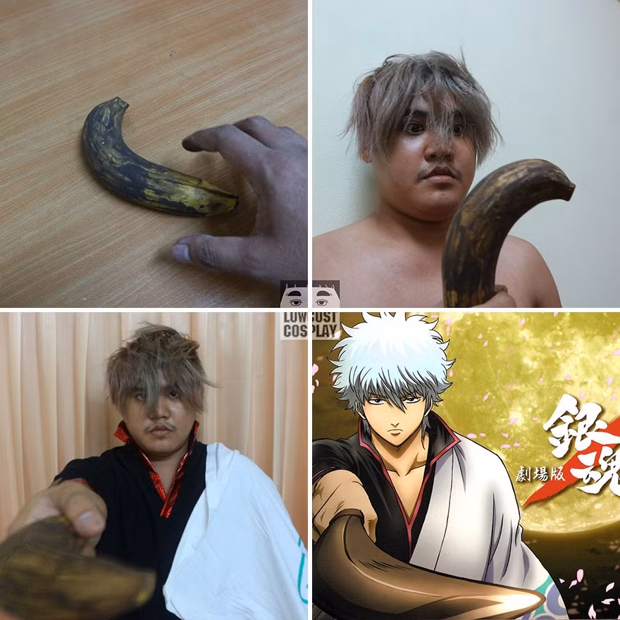 Đao của Gintoki Sakata từ khi nào đã biến thành quả chuối vậy?