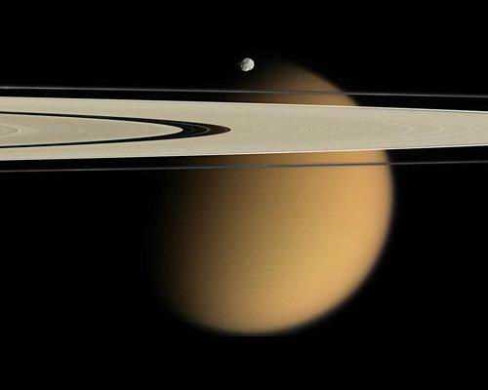 Titan là vệ tinh lớn nhất của sao Thổ. Những chứng cứ rõ ràng nhất cho thấy, bề mặt của vệ tinh này tồn tại những hồ nước hoàn chỉnh ở trạng thái lỏng. Mặc dù thứ nước tồn tại trong lòng hồ không giống nước ở Trái đất, mà do Hyđrocacbon tạo thành, nhưng chúng lại là nơi lý tưởng để sản sinh những chất hữu cơ phức tạp. Ngoài ra, tầng đại khí quyển rất dày của Titan còn chứa đựng rất nhiều thành phần cấu tạo nên sự sống như nitơ,…